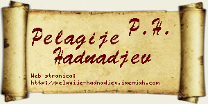 Pelagije Hadnađev vizit kartica